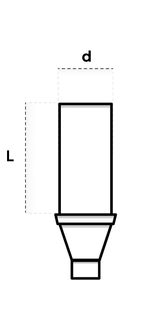PLASTIC BURN-OUT ABUTMENT ON TITANIUM BASE - Dixital - Naxis
